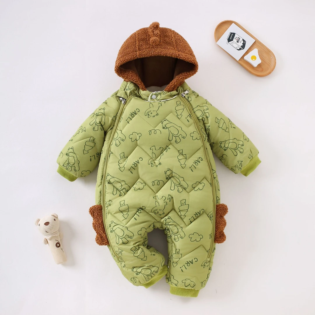 新生儿衣服婴儿连体衣秋冬加厚外出棉服宝宝抱抱衣爬爬服冬装外套