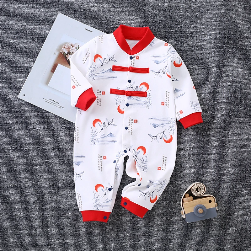婴儿连体衣春季薄款衣服男女宝宝新款打底哈衣新生儿爬服