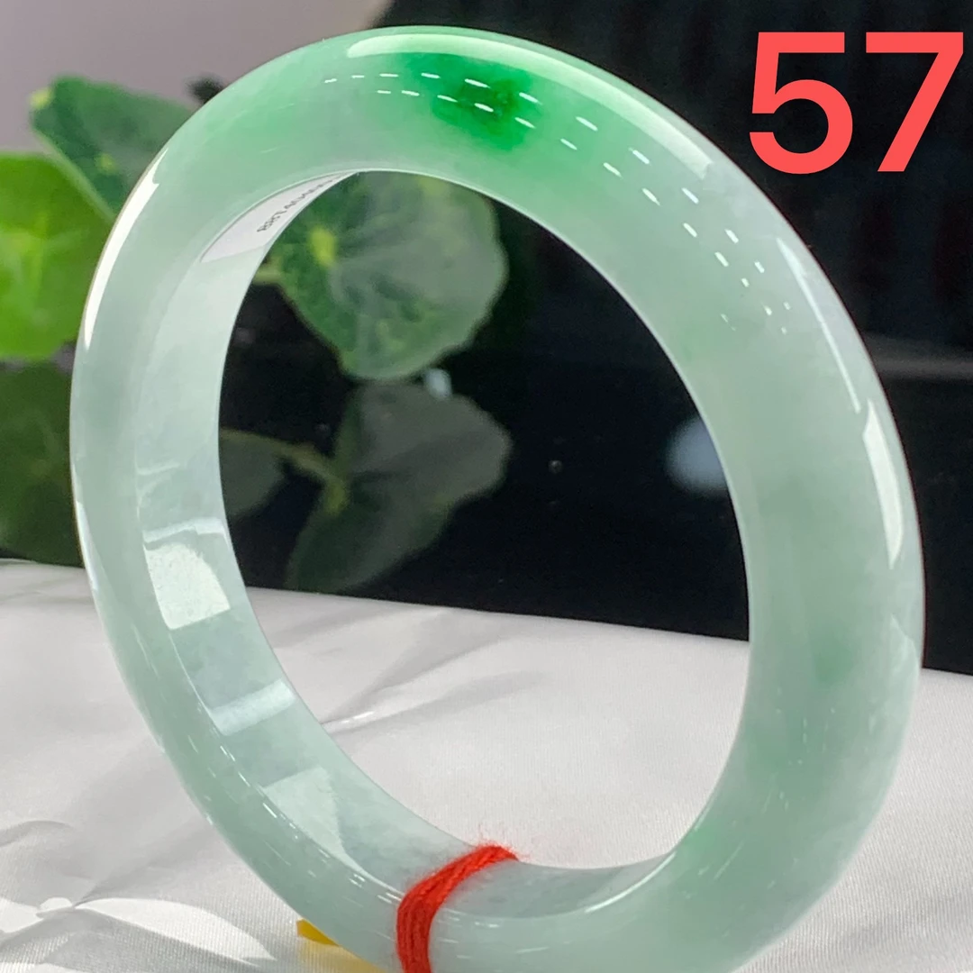 天然缅甸翡翠A货 正圈带绿 正圈