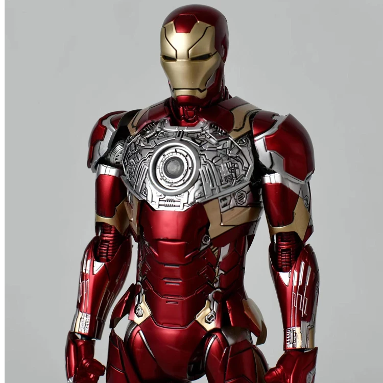 合金钢铁侠mk46模型1/12漫威系列钢铁侠手办可发光关节可动玩具