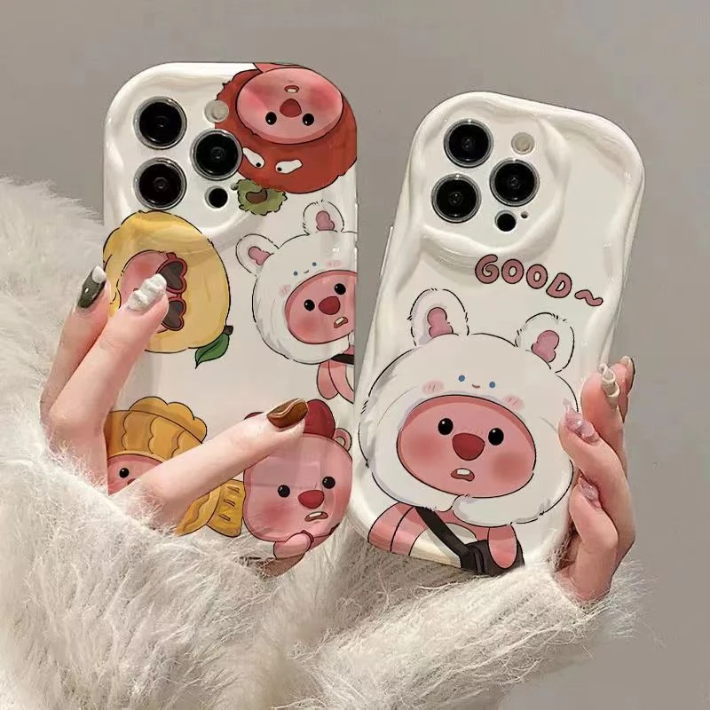 适用于苹果华为OPPO/VIVO奶油纹可爱露比小米一加手机壳全包防摔