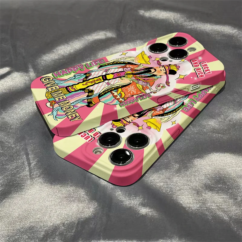 趣味财神爷适用苹果/vivo/华为/oppo小米手机壳菲林12硬壳15套