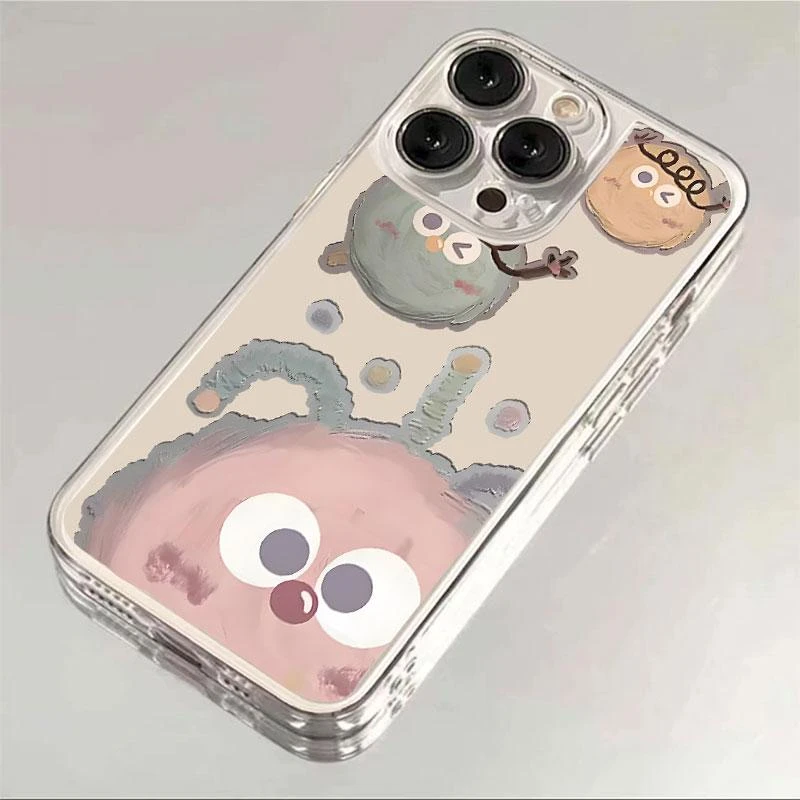 绿粉怪兽球球iPhone15/13苹果14pro手机壳华为vivo小米oppo软套