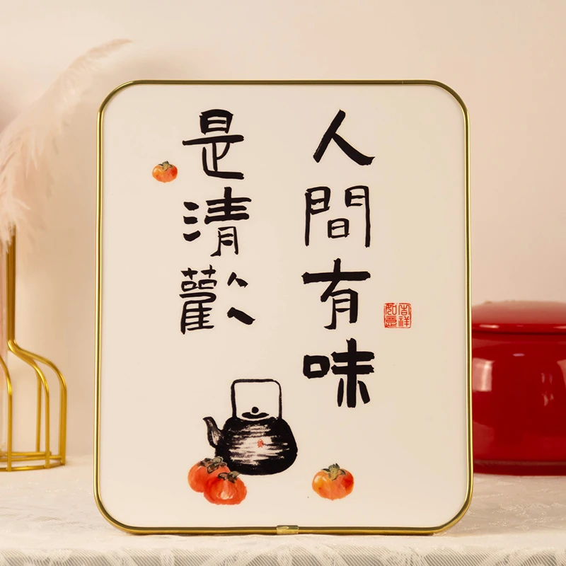 【龙年必备】顺顺利利桌面摆件入门玄关摆件台式柿子客厅乔迁新居