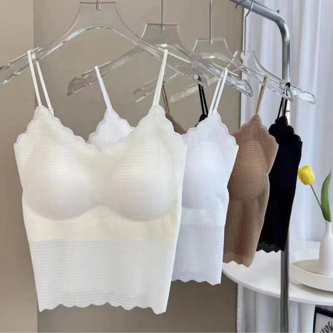 新款设计感自带胸垫打底修身气质百搭美背舒适时尚网红