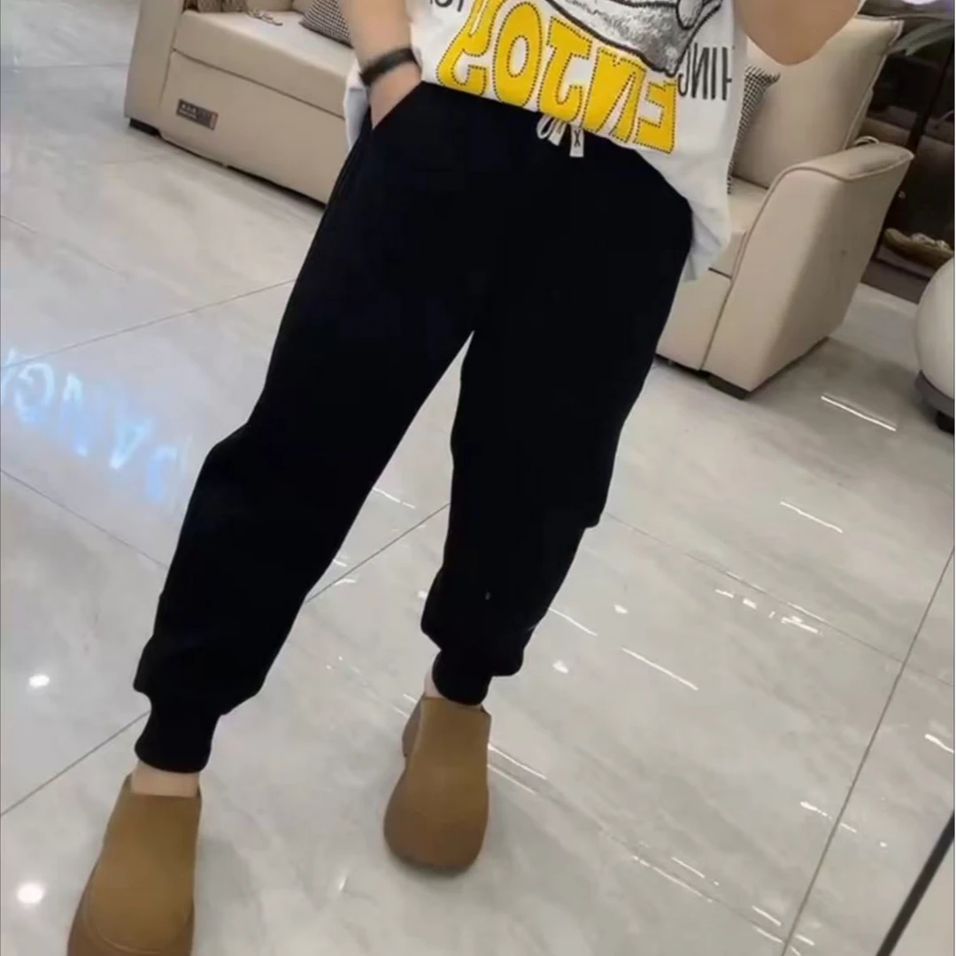 秋冬季宽松加绒卫裤显瘦（裤长97-98左右）