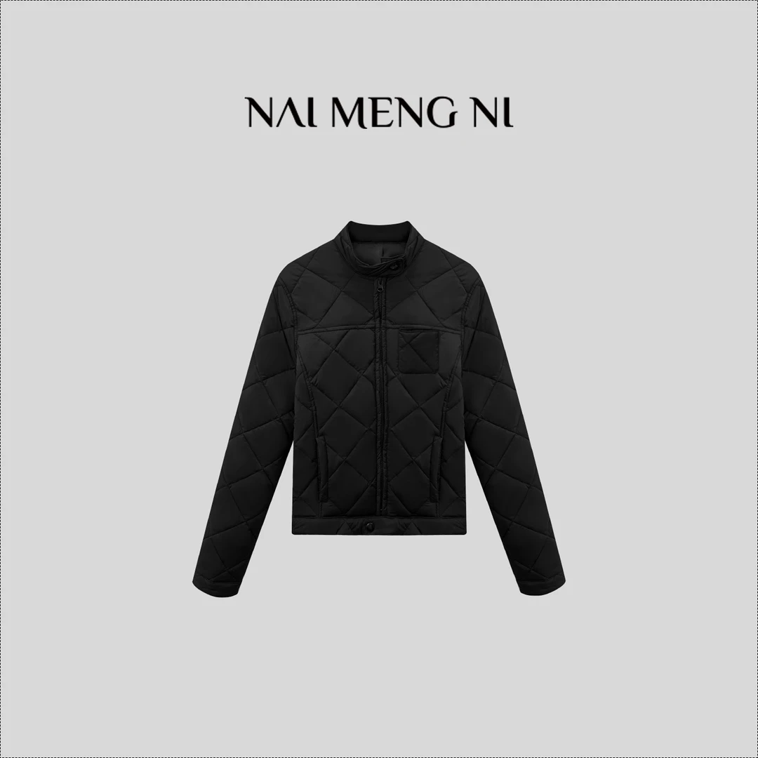 【齐齐】2025秋冬飞行服高级感气质休闲百搭菱格棉衣 26N10068