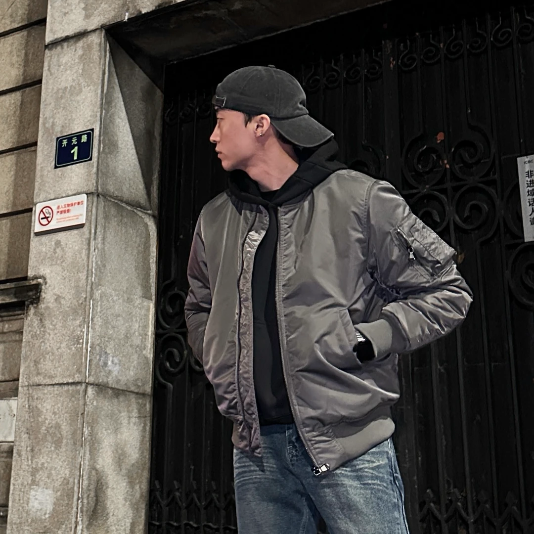 GoldBoy 【棉服MA1基础款】 重磅棒球领防风防水秋冬保暖涂层夹克