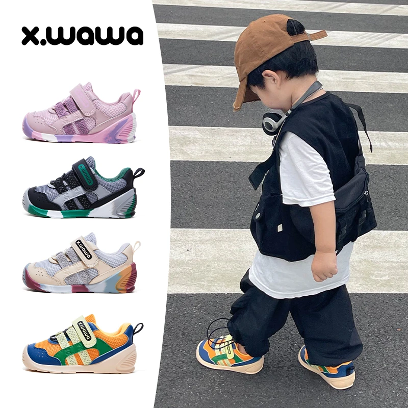 雪娃娃【聚能护踝Pro】春秋幼儿防踢学步鞋机能儿童软底户外运动鞋