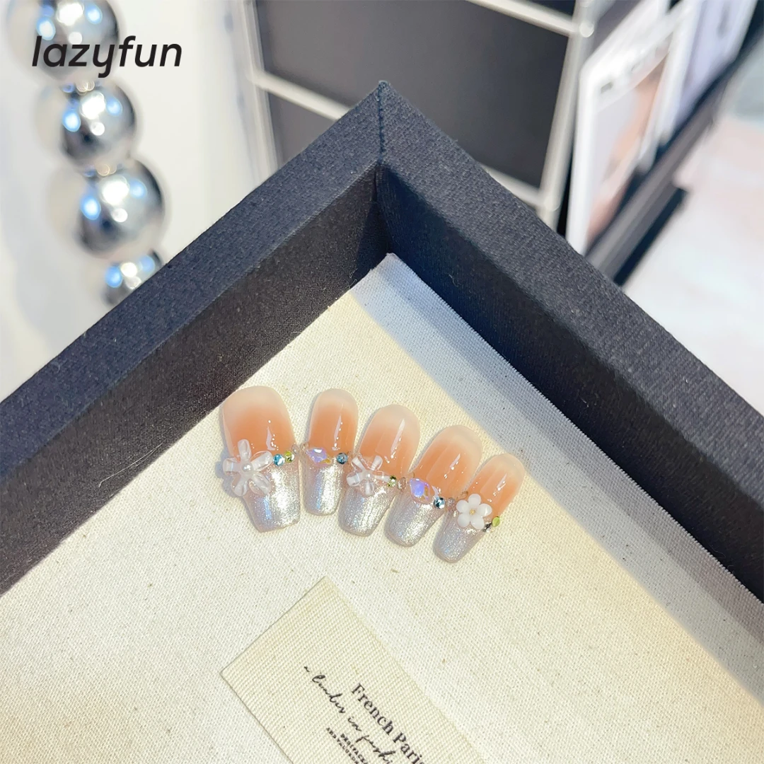 【闭月羞花】LAZYFUN纯手工定制美甲可拆卸穿戴甲