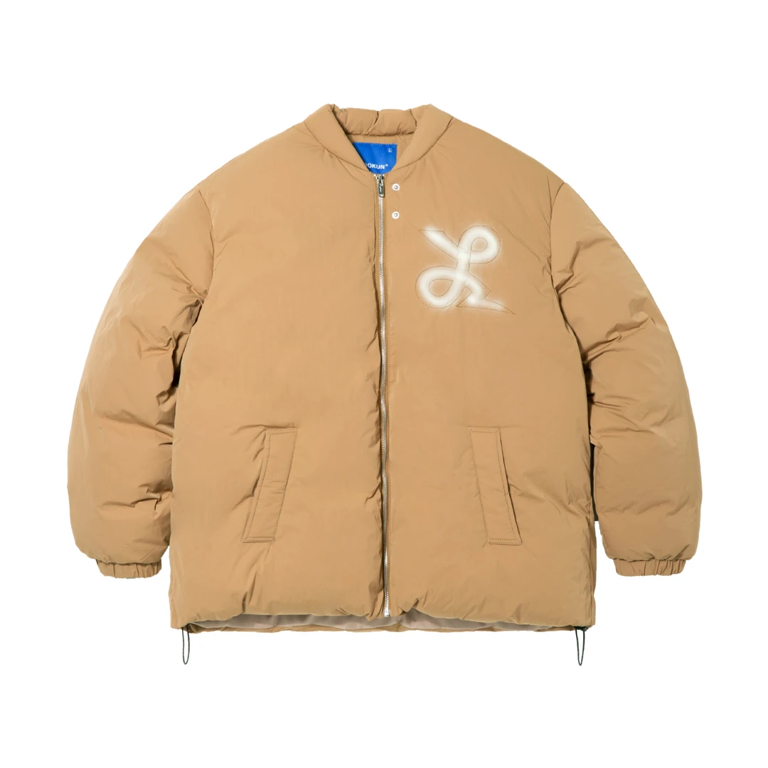 物空LOOKUN潮牌简约宽松夹克情侣休闲男外套百搭加厚保暖秋冬