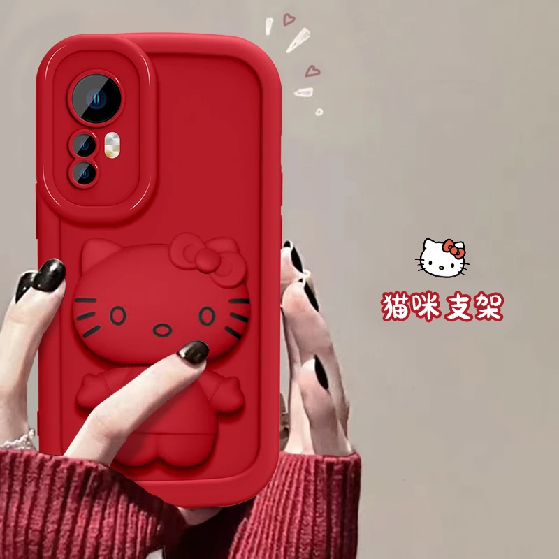 小米12手机壳猫猫支架泡芙壳高颜值创意可爱硅胶全包防摔女款软壳