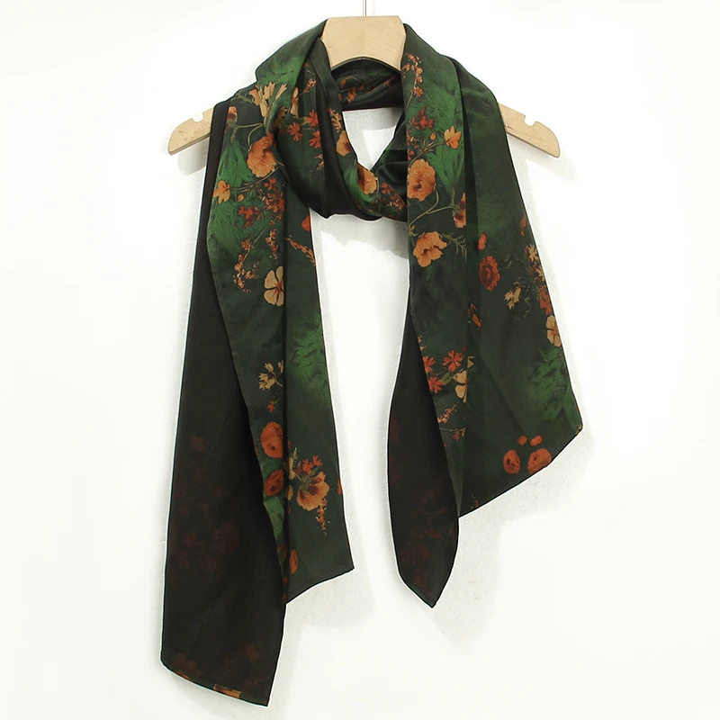 DILANYA/迪兰娅国风优雅时尚175*53cm桑蚕丝气质百搭高端披肩围巾