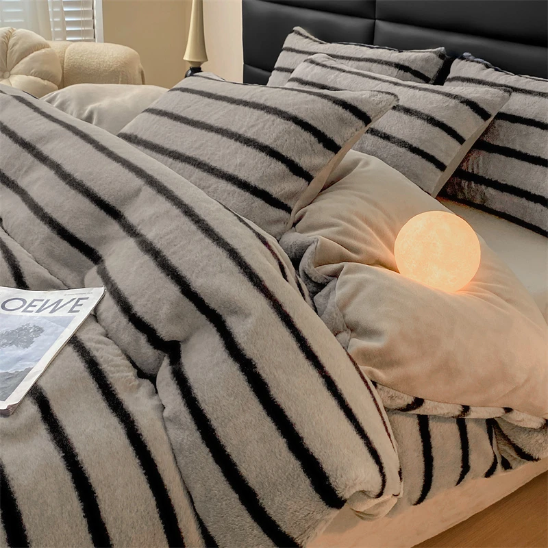 加厚四件套保暖牛奶绒床单被套珊瑚绒加绒床上用品双面绒宿舍单人