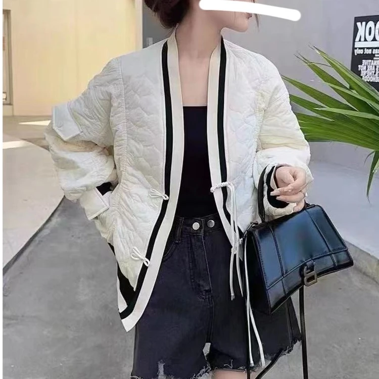 【柚子同款】ZJ花花袖拼接棉服8811