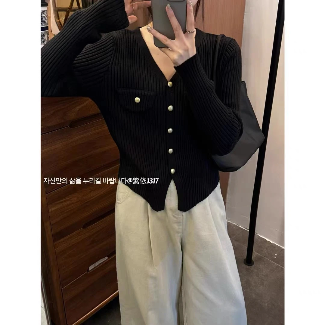 【粉色】开衫外套3512超柔软新款高品质V领小香风毛衣