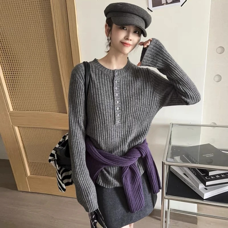 【高级灰】3503超柔软高品质圆领上衣