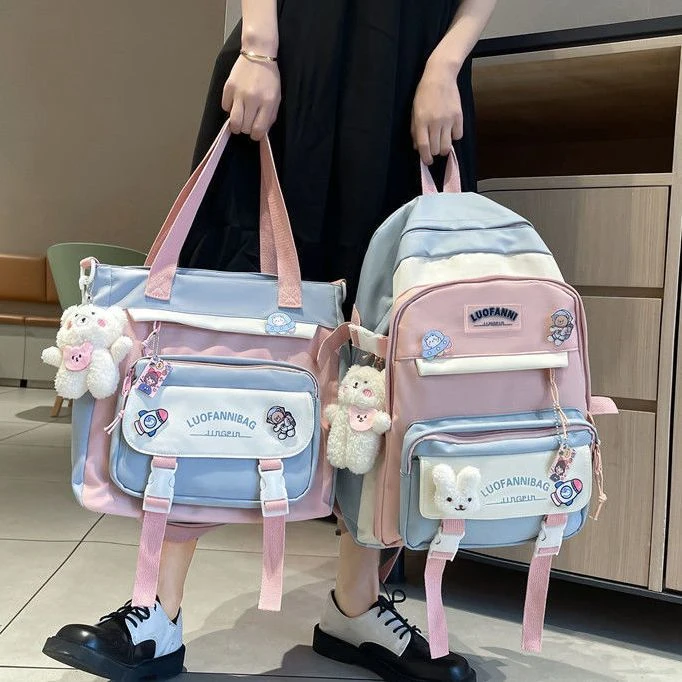 书包女ins风可爱高中生初中生小学生三到六年级大容量双肩包背包