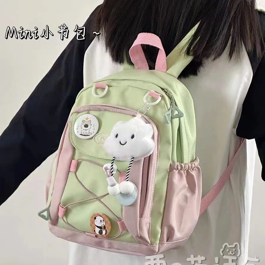 日系mini野餐登山旅游背包迷你双肩包高中学生休闲可爱少女小书包