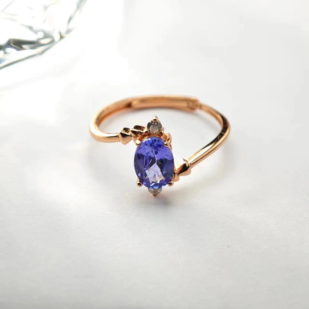 TS-02-s925银坦桑石戒指-1ct