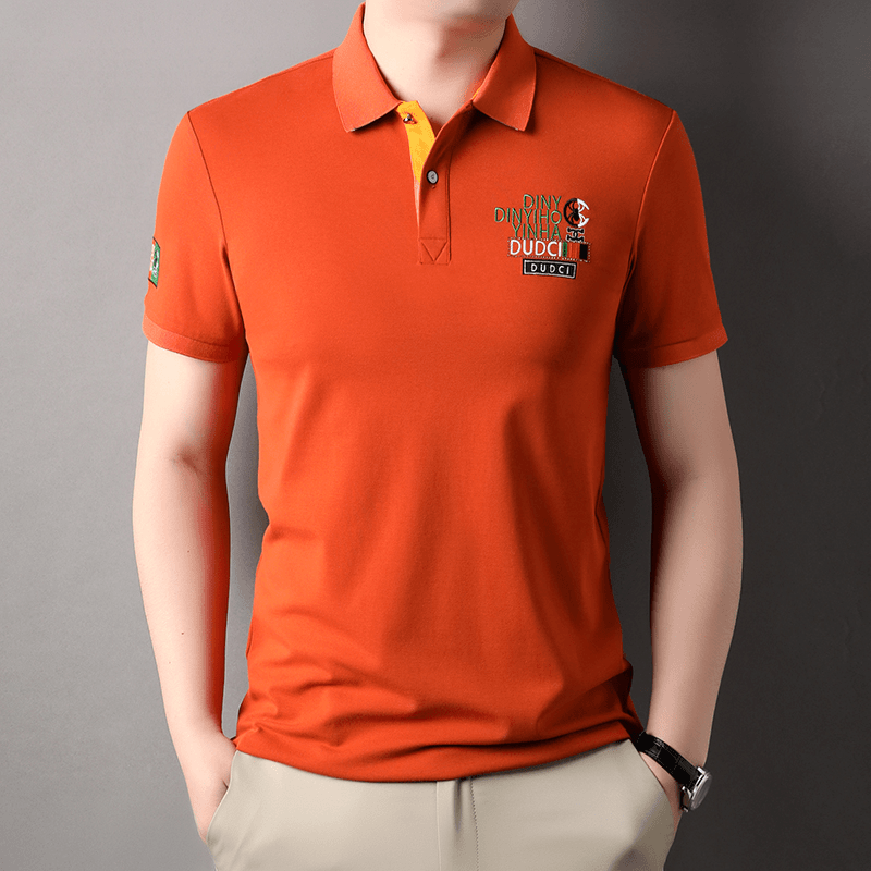 【专柜正品】高端品牌夏季商务翻领男士短袖POLO衫高档轻奢半袖上衣