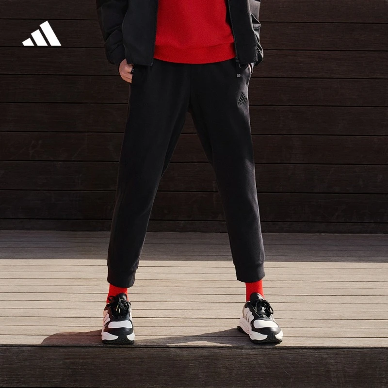阿迪达斯官方 舒适锥形束脚九分裤男款轻运动 adidas IT3985
