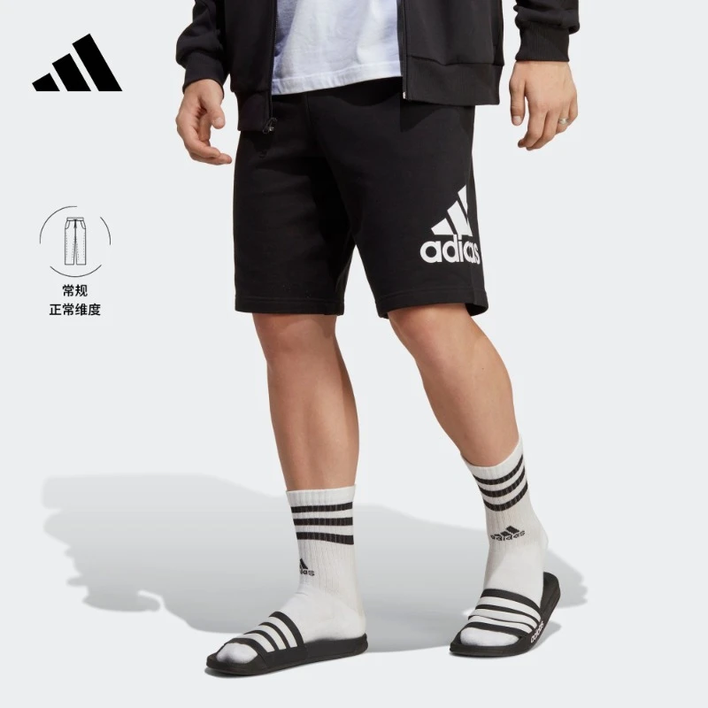 阿迪达斯官方 轻运动男款舒适中腰运动短裤 adidas IC9401