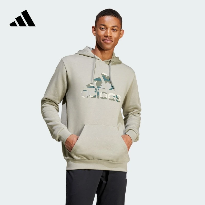 阿迪达斯官方 轻运动男款休闲连帽卫衣套头衫 adidas IY0740