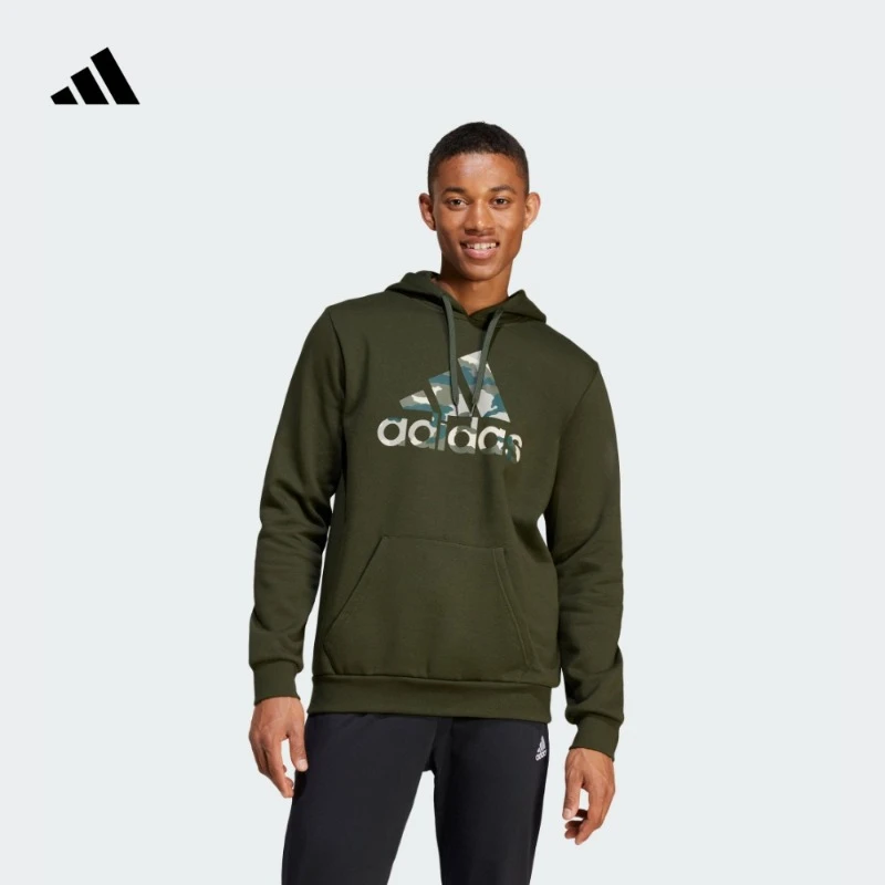 阿迪达斯官方 轻运动男款休闲连帽卫衣套头衫 adidas IW2683