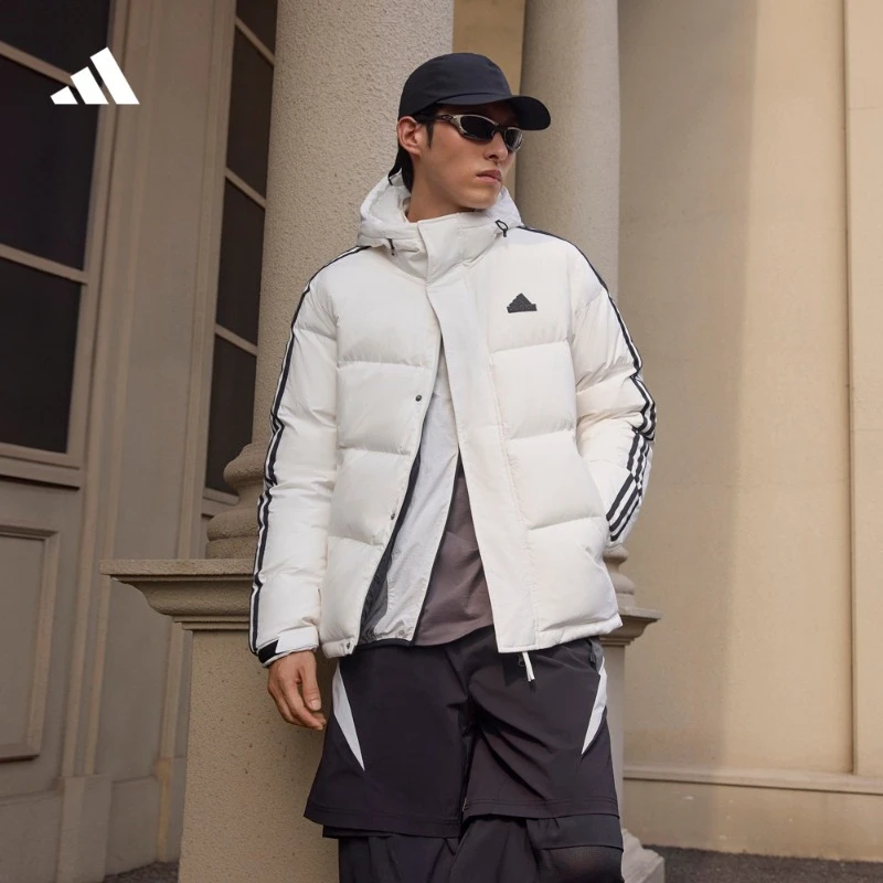 阿迪达斯官方600蓬保暖拒水防泼防风连帽鸭绒羽绒服adidas JW6736