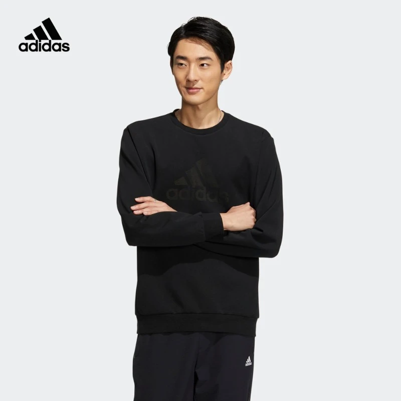 阿迪达斯官方 男款运动圆领时尚百搭套头卫衣 TH LOGO SWT HY5828