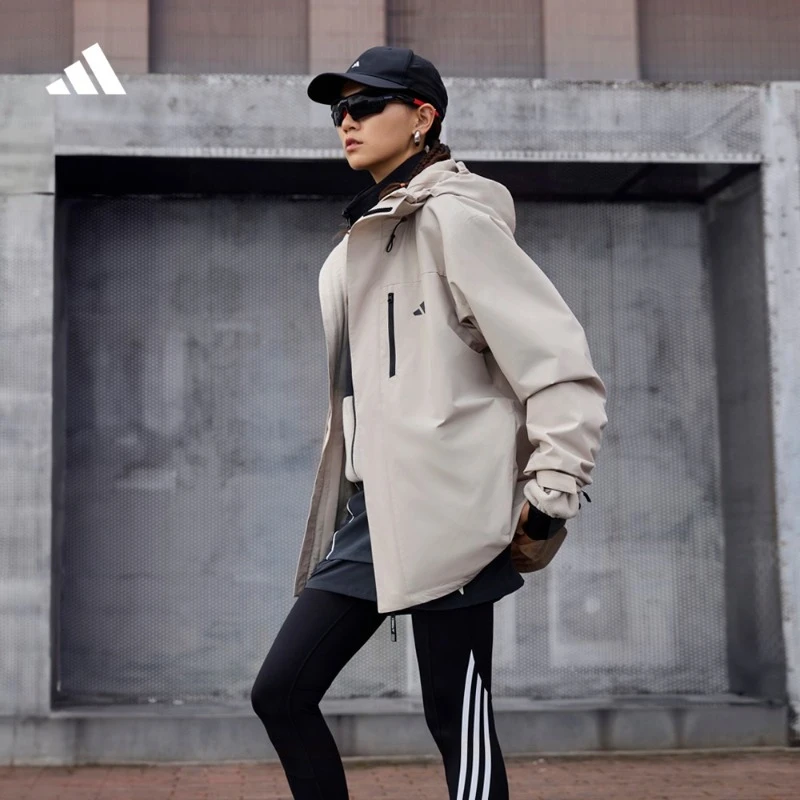阿迪达斯官方 拒水防泼加绒内胆三合一连帽外套男女adidas JM9141