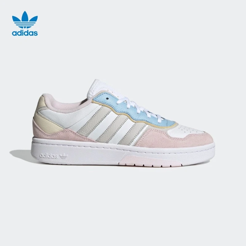 阿迪达斯三叶草 男女款运动板鞋「面包鞋」adidas COURTIC ID4077