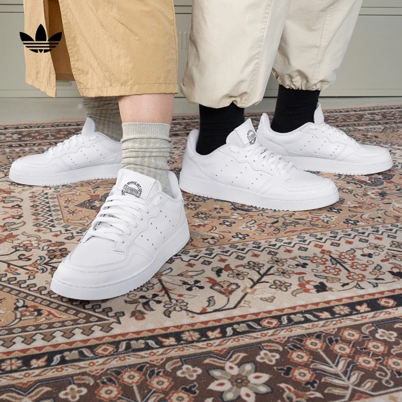 阿迪达斯三叶草男女款经典运动鞋小白鞋adidas SUPERCOURT EE6037