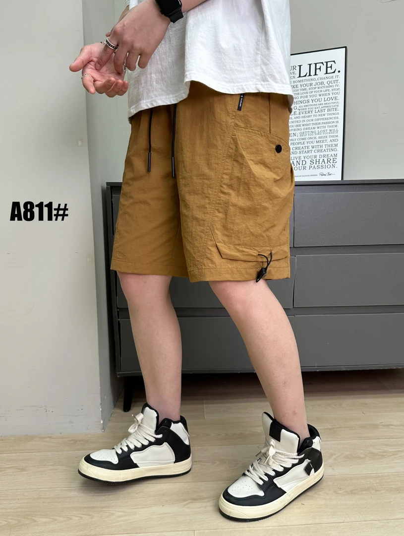 【小黑哥定制专供】夏季时尚舒适百搭宽松潮流简约工装裤#A811短裤