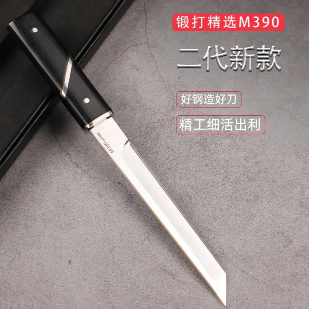 【二代镜光】M390粉末钢刀水果刀随身刀具高硬度户外武士锻打小刀