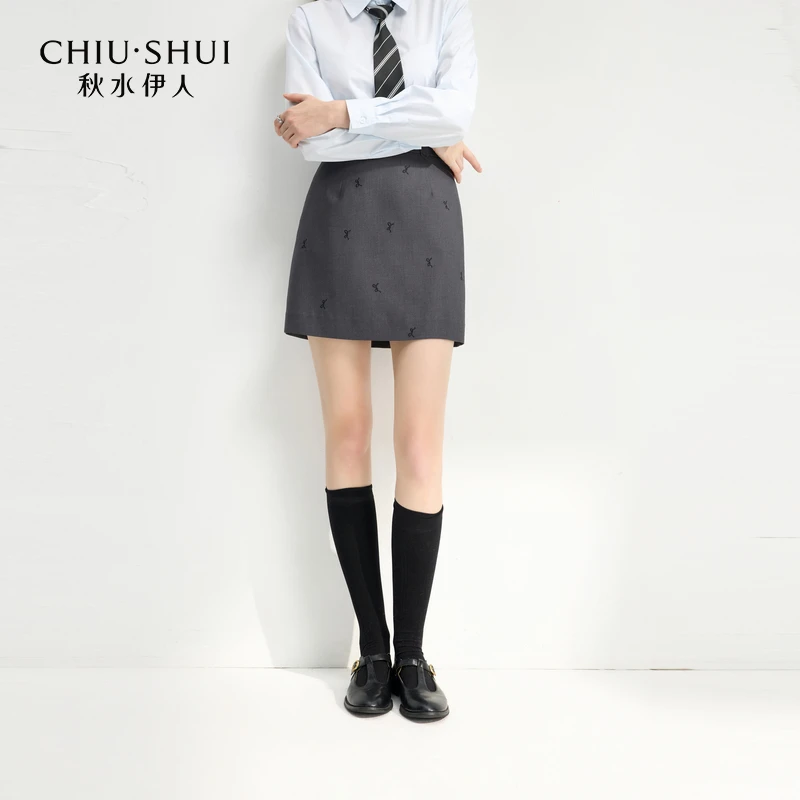 秋水伊人气质优雅半身裙2025年春季新款蝴蝶结裙子625112A090002