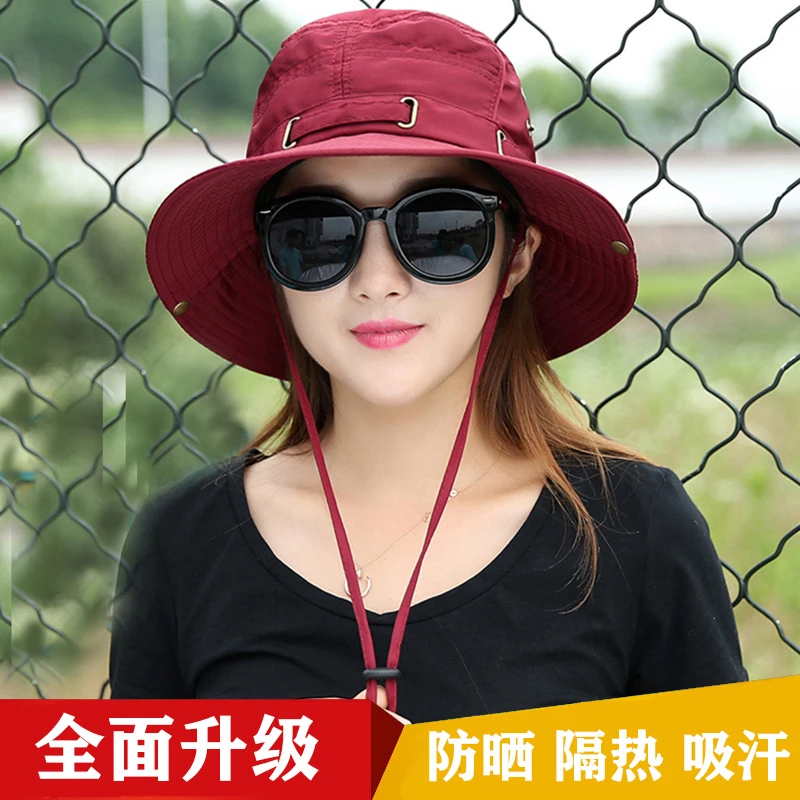 女士帽子夏天户外防晒帽防紫外线可折叠旅游度假沙滩帽户外遮阳帽