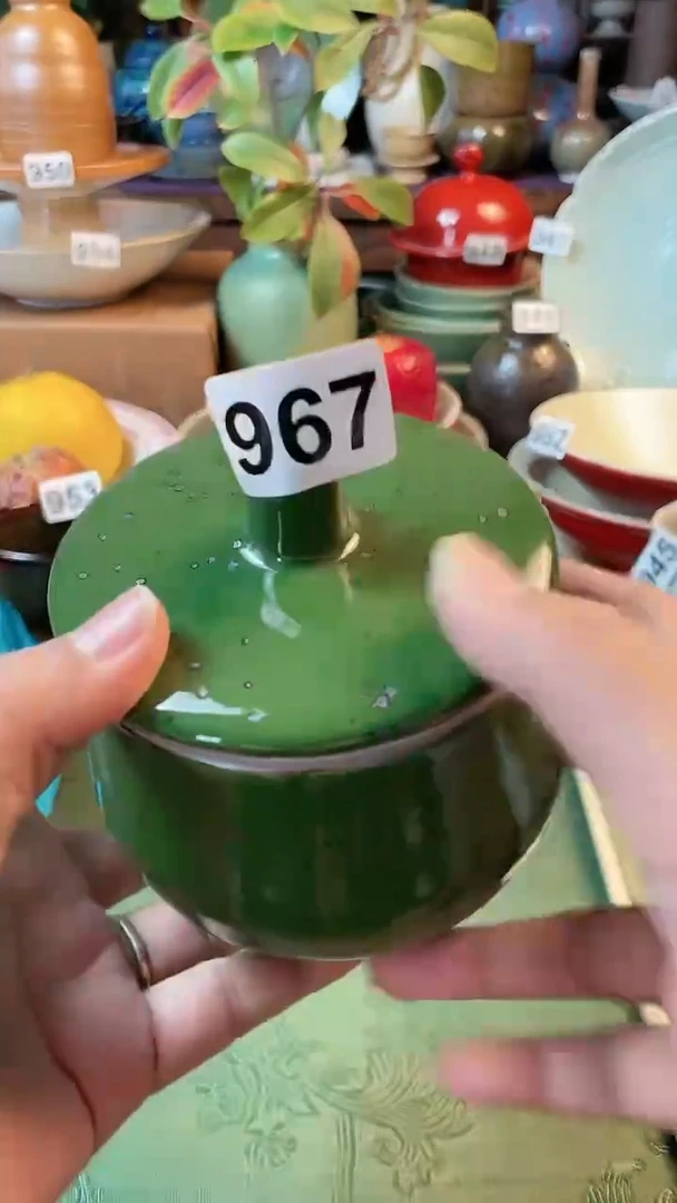 【闪购商品】陶瓷碗炖盅绿967