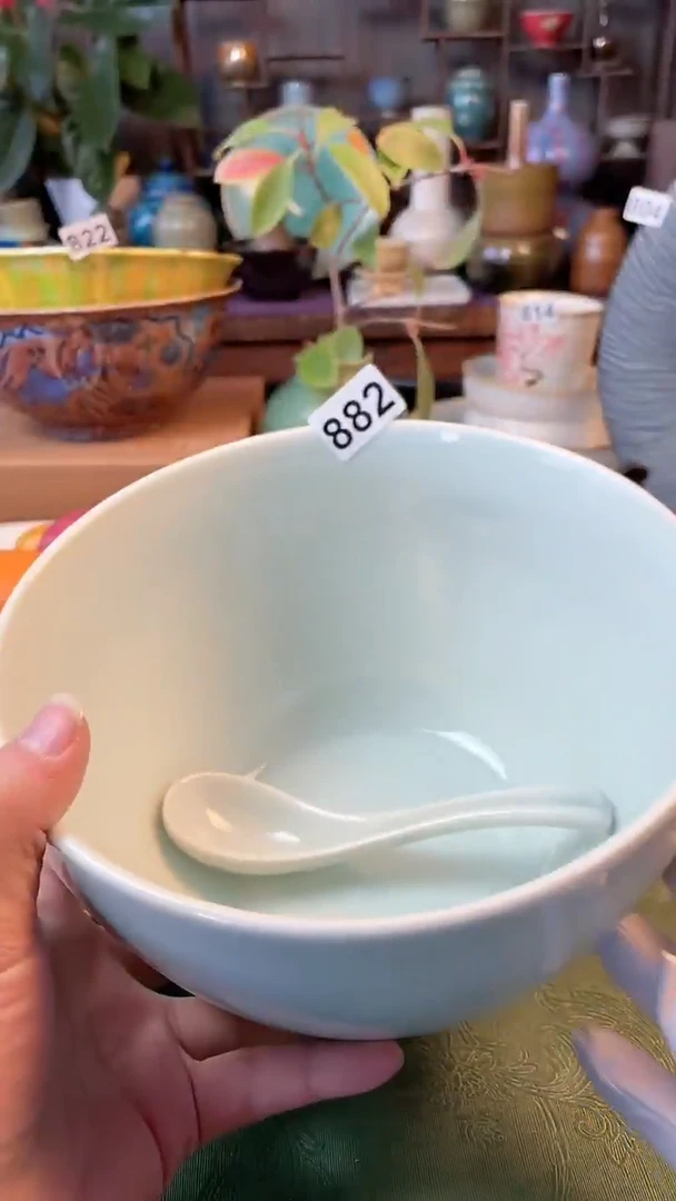 【闪购商品】陶瓷碗8寸深碗微微瑕882