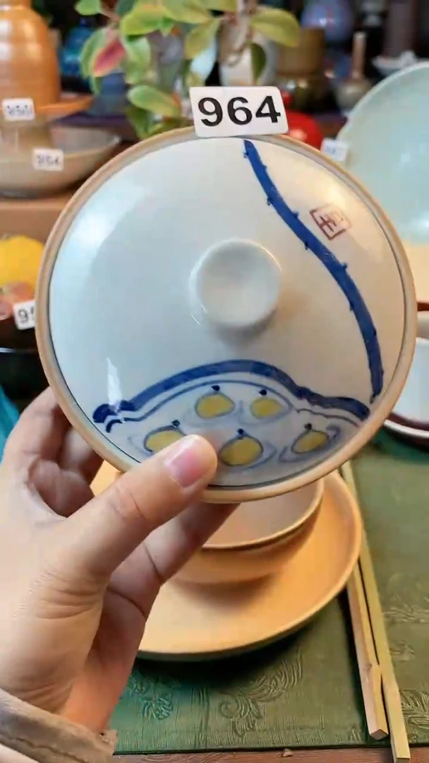 【闪购商品】陶瓷碗炖盅手绘微瑕964