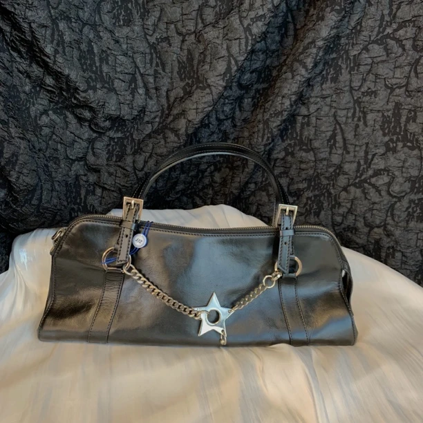 95新 DIOR/迪奥 迪奥黑色手提法棍包