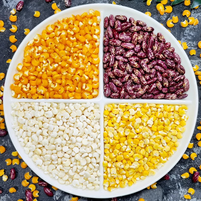 东北大碴子粥组合玉米碴粗粮营养健康早餐笨碴粘碴芸豆混合装