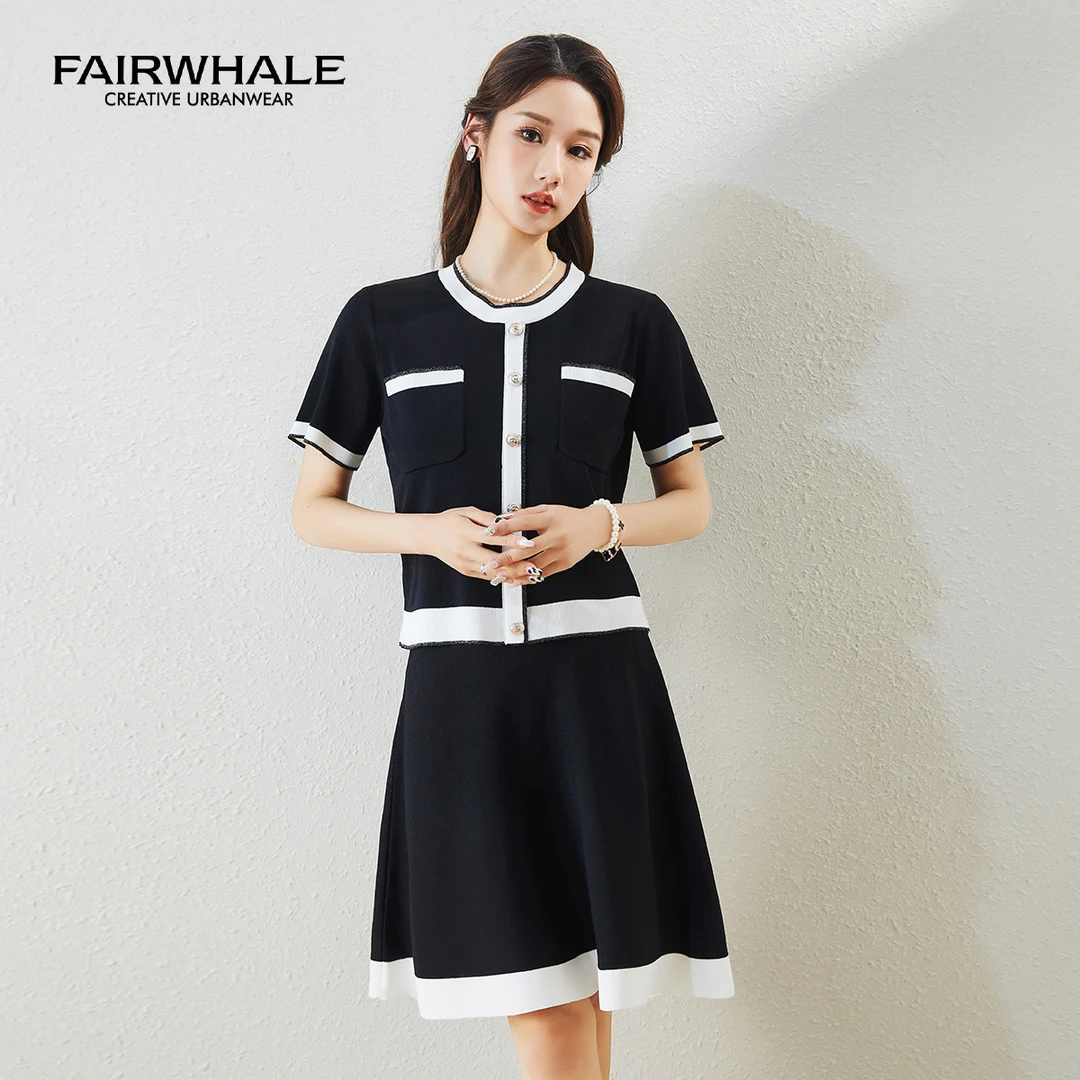 【粉丝回馈】马克华菲女装小香风百搭休闲套装 F32026A108  P