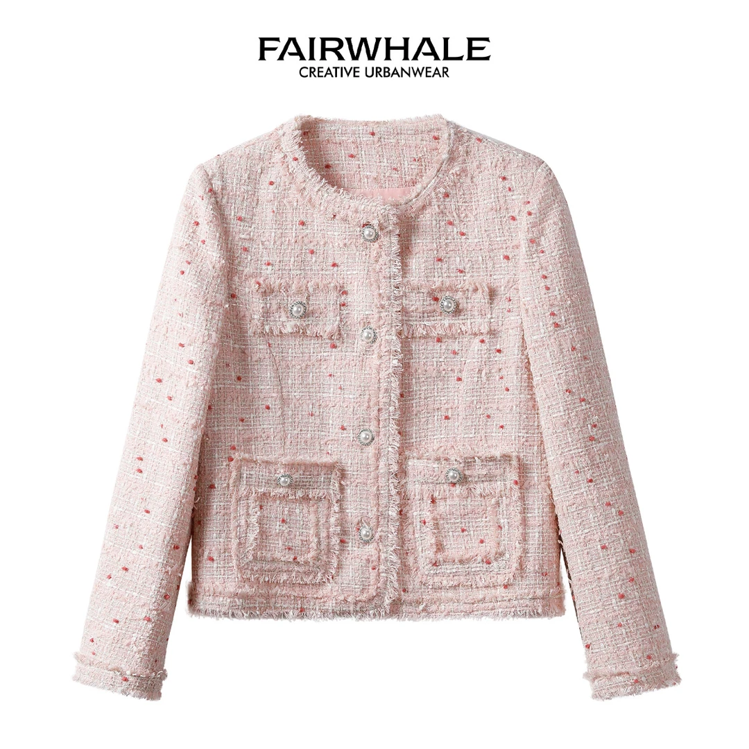 【彩色豆豆】马克华菲女装时尚气质小香风显瘦外套F33010A014  GG