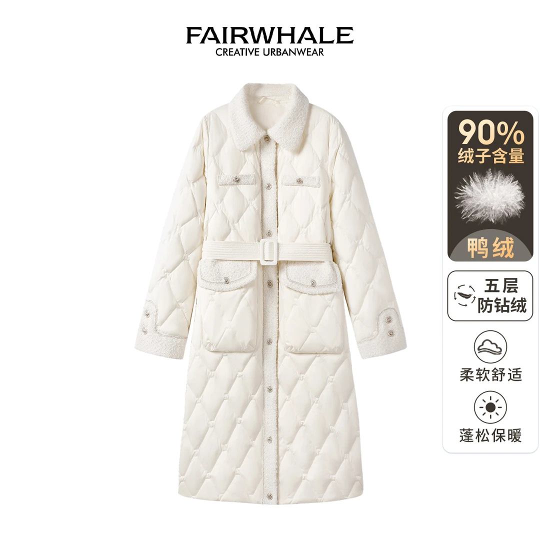 【粉丝回馈】马克华菲女装小香风90鸭绒羽绒服F34014A122 JJ