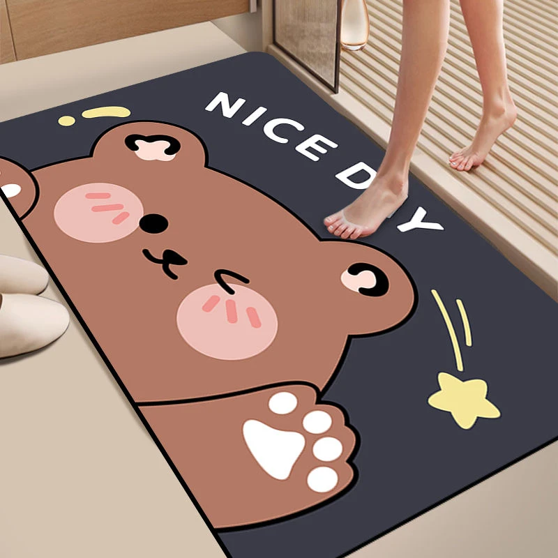 硅藻泥地垫浴室垫吸水垫防滑速干家用门口厕所门口脚垫地毯客厅