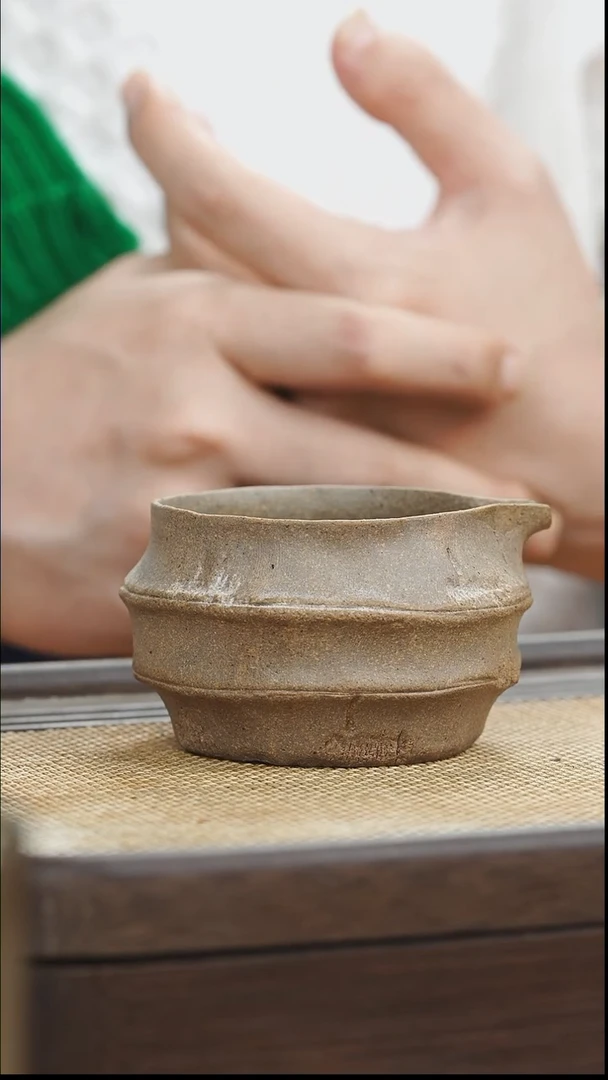 【闪购商品】紫砂茶壶青段竹根公道杯