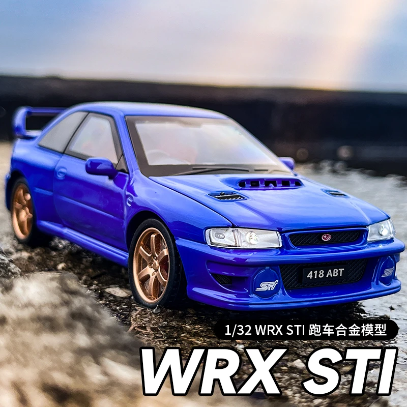 1:32翼豹WRXSTI合金车模男孩金属玩具小汽车模型收藏JDM跑车摆件