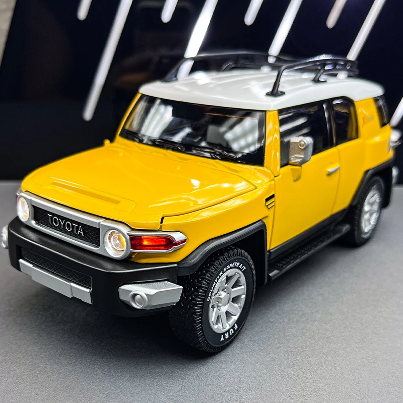 1:24丰田FJ酷路泽车模合金仿真越野车汽车模型摆件男孩玩具车礼物